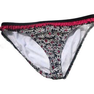 Eco Swim Black, white and Pink Bikini Bottoms sz S